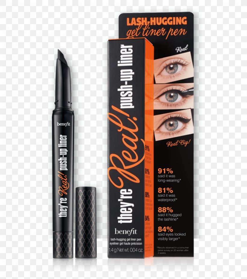 Eye Liner Benefit They're Real Push Up Liner Black Mini Benefit Cosmetics Benefit They're Real! Lengthening Mascara, PNG, 906x1024px, Eye Liner, Benefit Cosmetics, Concealer, Cosmetics, Lip Liner Download Free