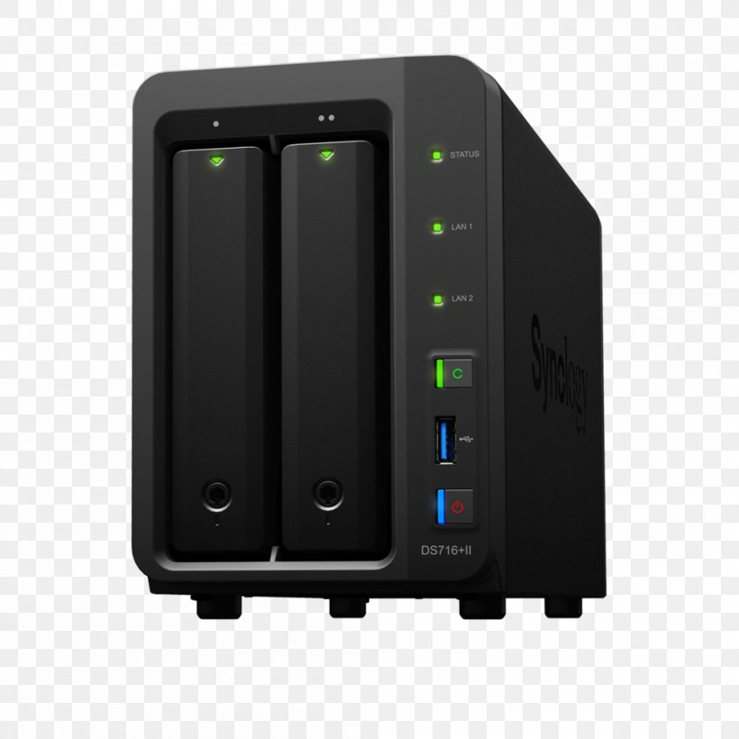 Synology Disk Station DS3018xs Network Storage Systems Synology Inc. Network Attached Storage DS214play Synology DiskStation DS214+, PNG, 1000x1000px, Network Storage Systems, Computer Case, Computer Component, Computer Data Storage, Computer Servers Download Free
