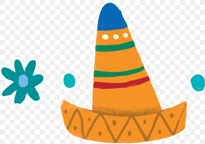 Mexico Elements, PNG, 3000x2116px, Mexico Elements, Cone, Hat, Meter, Party Download Free