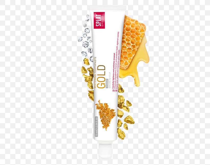 Toothpaste Splat-Cosmetica Tooth Enamel Toothbrush Gold, PNG, 500x643px, Toothpaste, Dentistry, Elmex, Flavor, Food Download Free