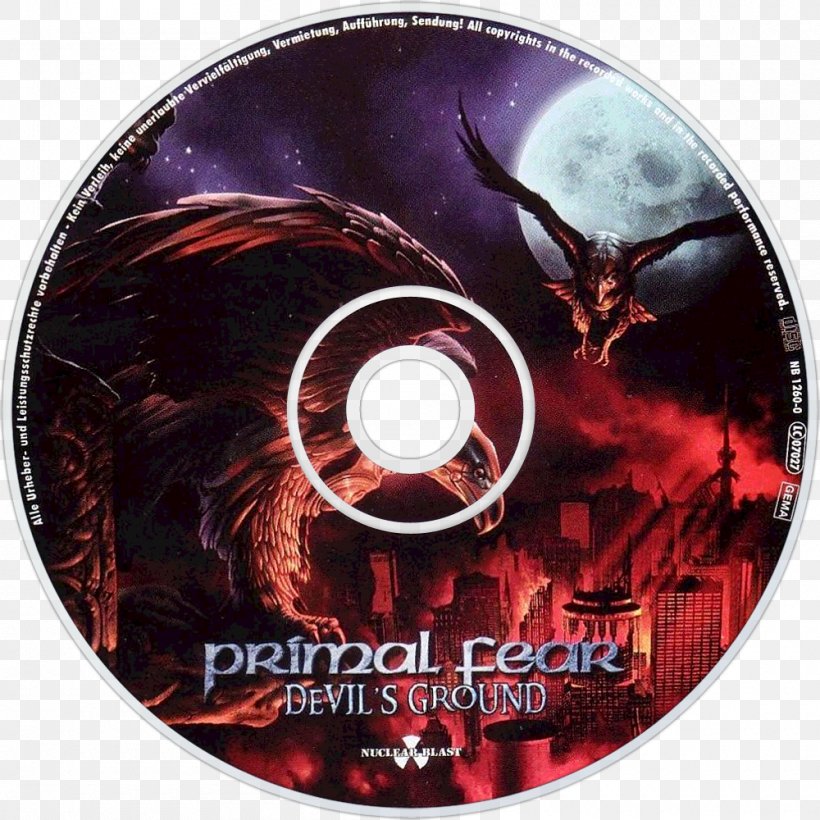 Primal Fear Devil's Ground Album Heavy Metal Compact Disc, PNG, 1000x1000px, Watercolor, Cartoon, Flower, Frame, Heart Download Free