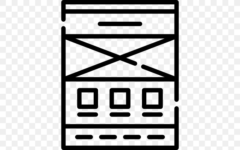 Website Wireframe Wire-frame Model, PNG, 512x512px, Website Wireframe, Area, Black, Black And White, Brand Download Free