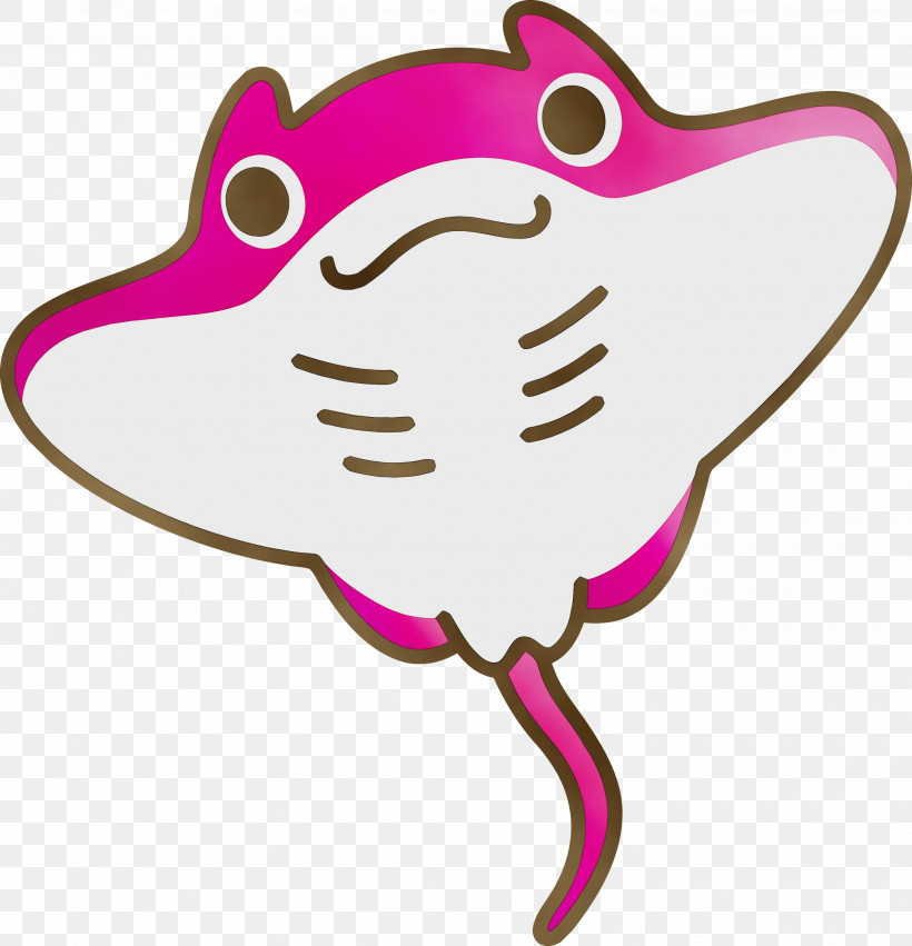 Pink Cartoon Fish Line Art, PNG, 2890x3000px, Manta Ray, Cartoon, Cartoon Fish, Fish, Line Art Download Free