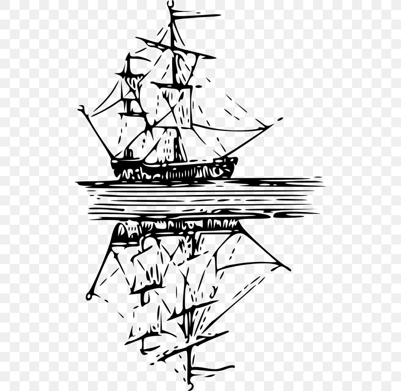 Sailboat Sailing Ship Clip Art, PNG, 515x800px, Sail, Artwork, Barque, Black And White, Boat Download Free