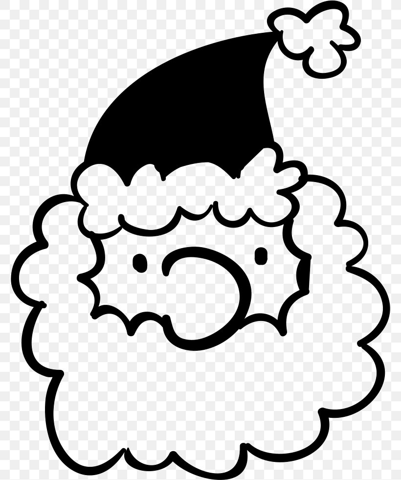 Santa Claus Clip Art Christmas Day Image, PNG, 776x981px, Santa Claus, Beard, Blackandwhite, Cartoon, Christmas Day Download Free