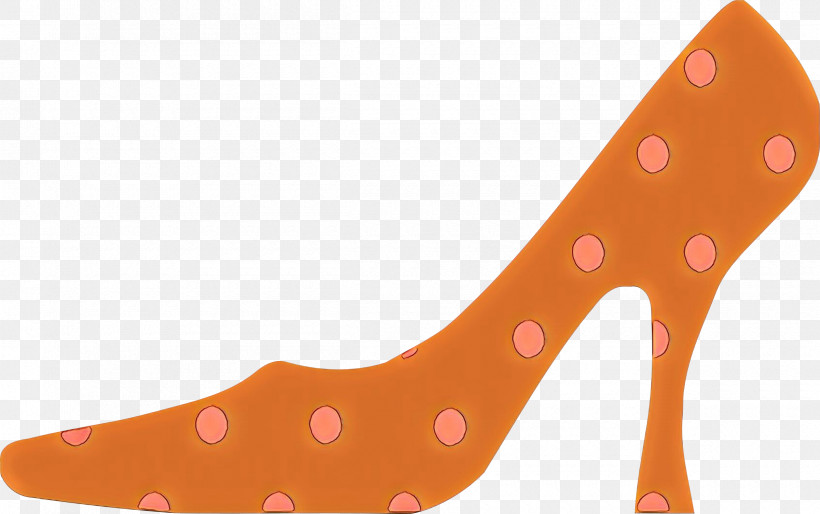 Polka Dot, PNG, 2400x1505px, Footwear, High Heels, Orange, Pink, Polka Dot Download Free