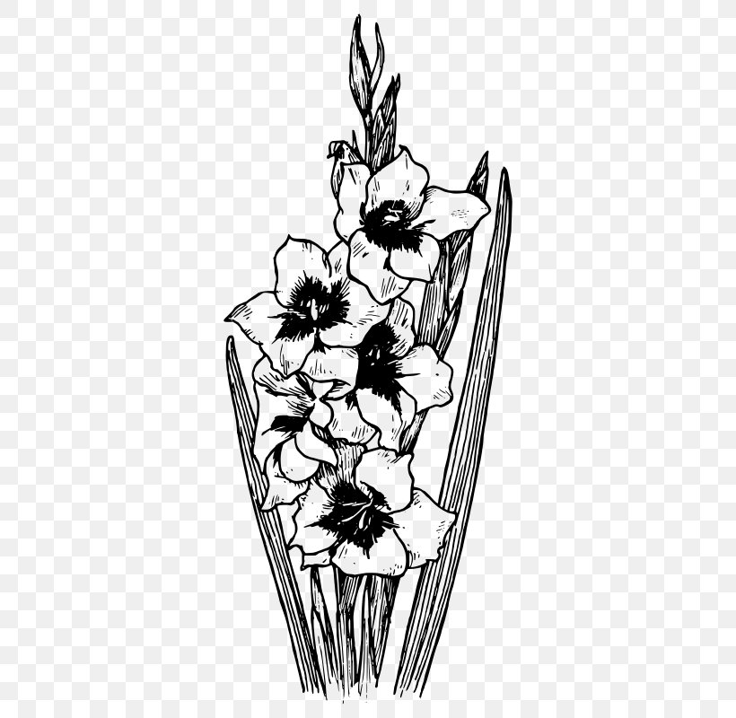 Gladiolus Flower Drawing Tattoo Clip Art, PNG, 800x800px, Watercolor, Cartoon, Flower, Frame, Heart Download Free