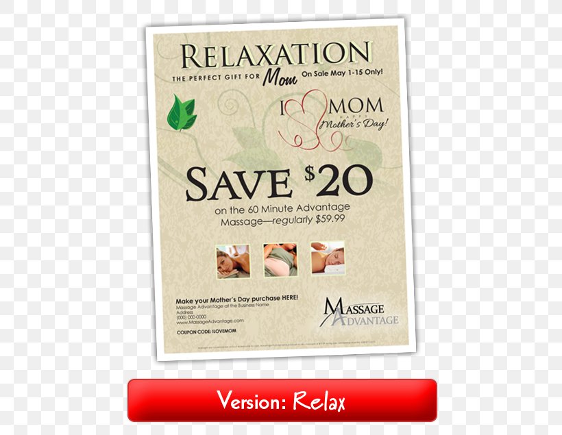 Massage Chair Mother's Day Flyer Massage Table, PNG, 489x635px, Massage, Brand, Child, Day Spa, Flyer Download Free