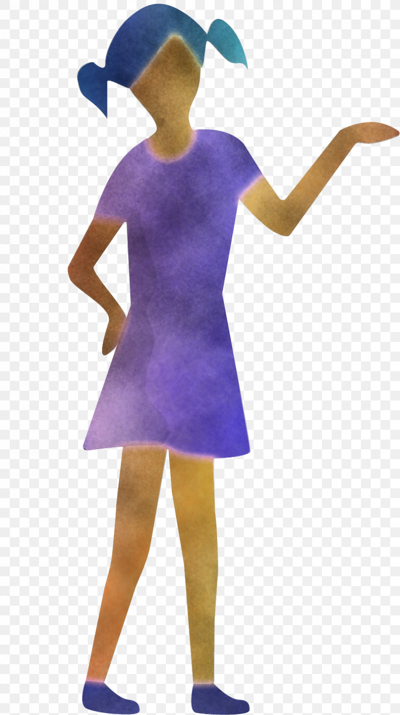 Clothing Purple Standing Violet Dress, PNG, 827x1477px, Clothing, Costume, Dress, Electric Blue, Joint Download Free