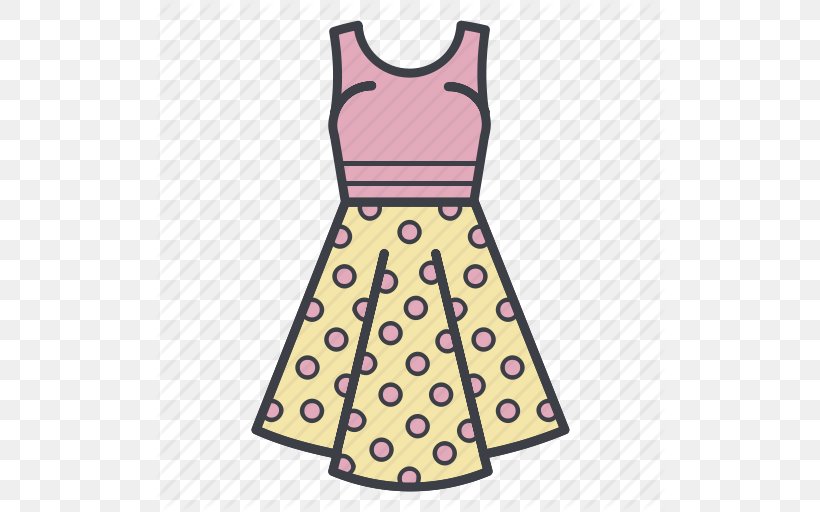 Polka Dot Dress Skirt Clothing, PNG, 512x512px, Polka Dot, Boutique, Cartoon, Clothing, Day Dress Download Free
