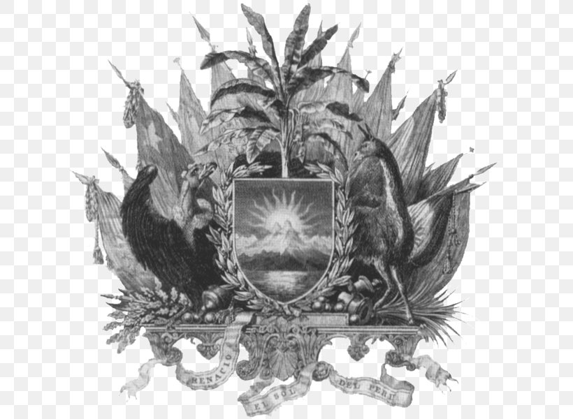 Coat Of Arms Of Peru José De San Martín Escutcheon Coat Of Arms Of Bolivia, PNG, 620x600px, Peru, Artwork, Black And White, Coat Of Arms Of Bolivia, Coat Of Arms Of Peru Download Free