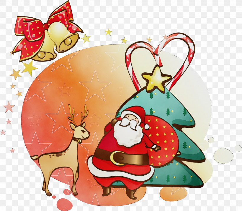 Santa Claus, PNG, 2086x1824px, Watercolor, Cartoon, Christmas, Christmas Eve, Paint Download Free