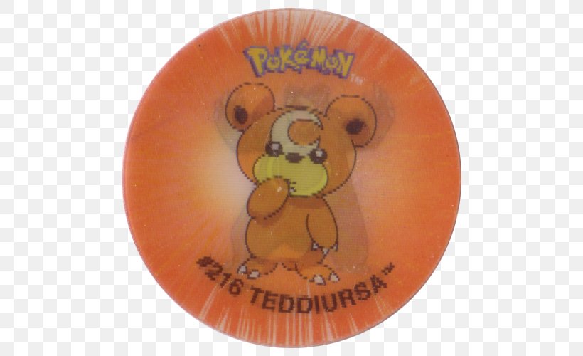 Teddiursa Pokémon, PNG, 500x500px, Teddiursa, Dishware, Orange, Plate, Pokemon Download Free