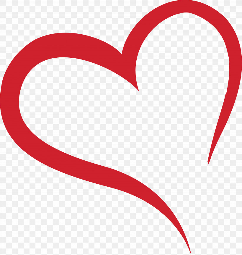 Unclosed Hand Drawing Red Heart, PNG, 5075x5336px, Heart, Line, Love Download Free