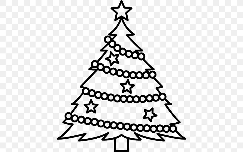 Christmas Tree 6park Christmas Day Clip Art, PNG, 512x512px, Christmas Tree, Area, Black And White, Cartoon, Christmas Download Free