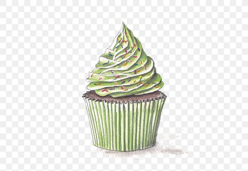 Cupcake Green Tea Matcha, PNG, 564x564px, Cupcake, Baking Cup, Buttercream, Cake, Cartoon Download Free