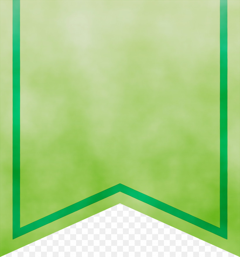 Green Yellow Line Rectangle Square, PNG, 2801x3000px, Bookmark Ribbon, Green, Line, Paint, Rectangle Download Free