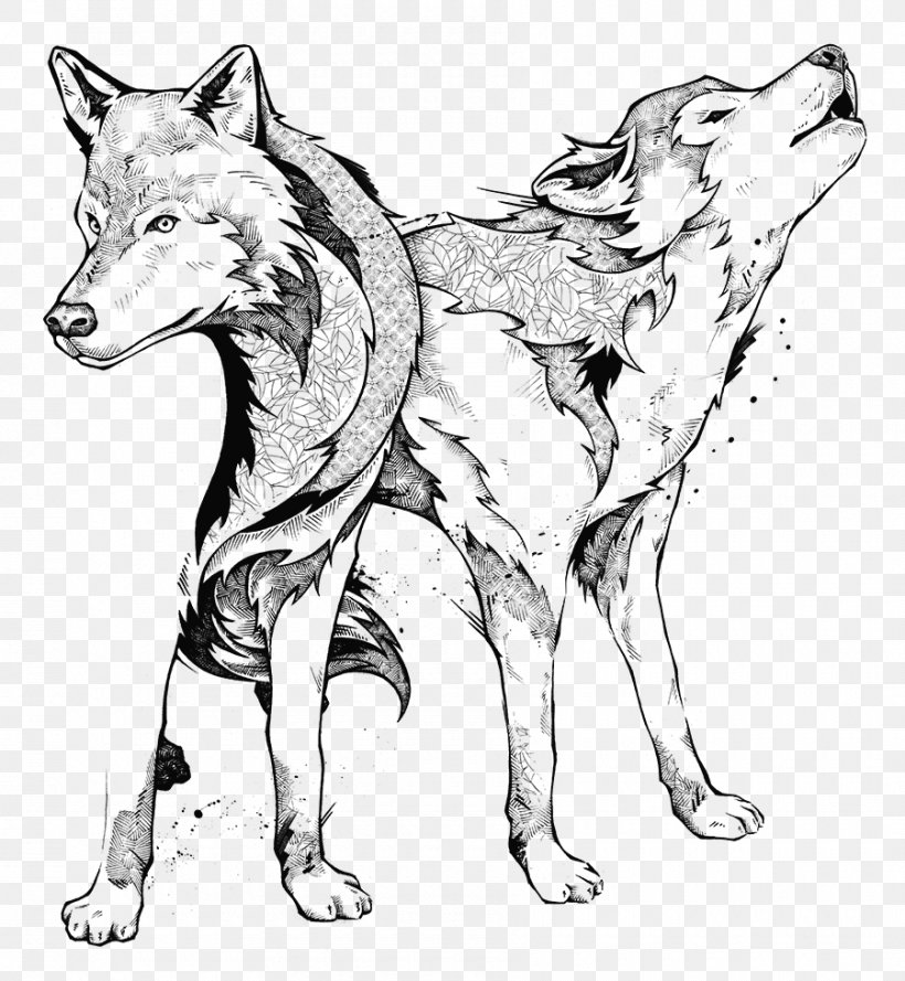 Line Art Drawing Black And White Gray Wolf, PNG, 900x976px, Line Art, Artwork, Black And White, Carnivoran, Cartoon Download Free