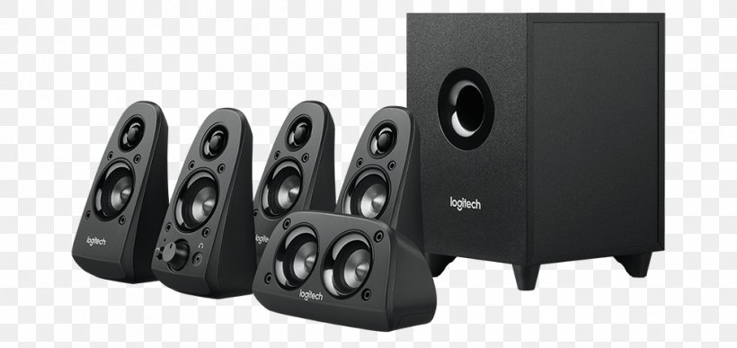 Logitech Z506 5.1 Surround Sound Loudspeaker Computer Speakers, PNG, 990x468px, 51 Surround Sound, Logitech Z506, Audio, Audio Equipment, Audio Power Download Free