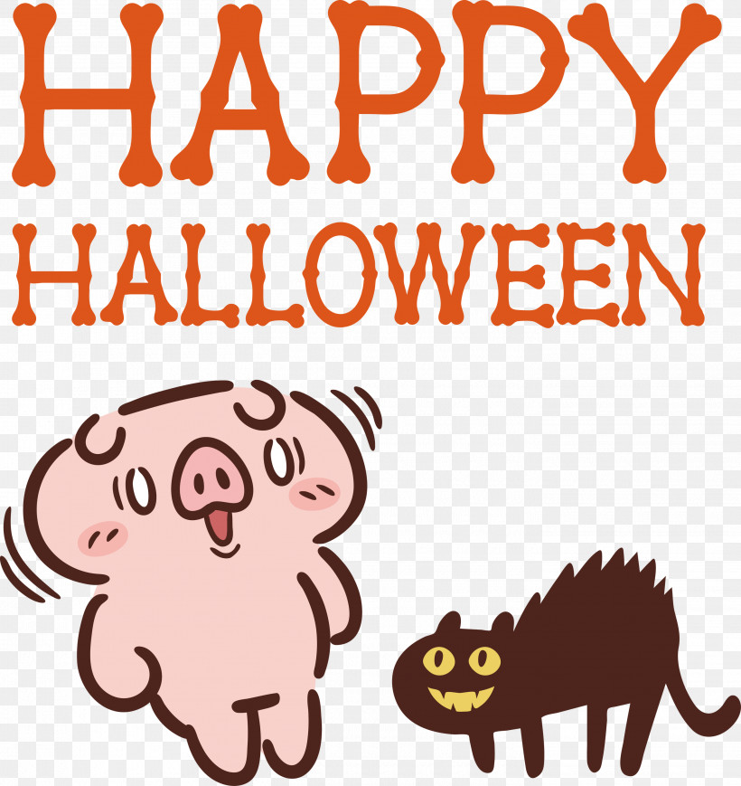 Happy Halloween, PNG, 2830x3000px, Happy Halloween, Behavior, Cartoon, Cat, Catlike Download Free