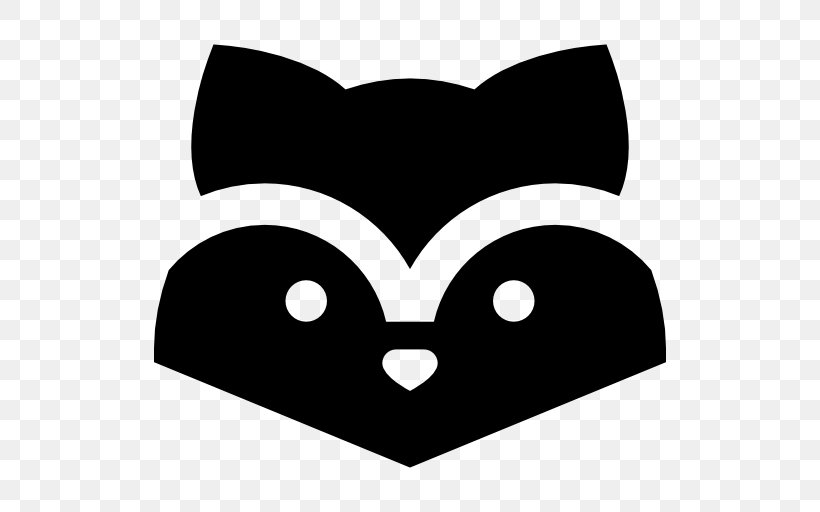 Fox. Vector, PNG, 512x512px, Animal, Black, Black And White, Fox, Heart Download Free