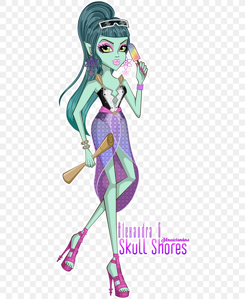 Monster High Ghoul Doll Drawing, PNG, 449x1000px, Watercolor, Cartoon, Flower, Frame, Heart Download Free