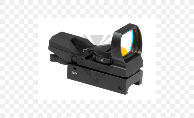Reflector Sight Red Dot Sight Optics Airsoft, PNG, 500x500px, Reflector Sight, Absehen, Airsoft, Eotech, Hardware Download Free