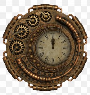 Old Clock - Steampunk Clock Pixabay Illustration PNG