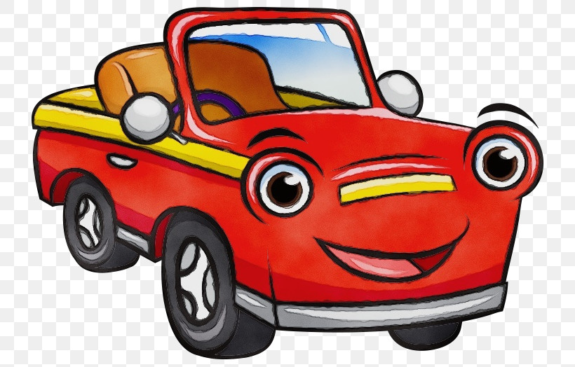 Cartoon Vehicle Car Yellow, PNG, 730x524px, Watercolor, Car, Cartoon, Paint, Vehicle Download Free