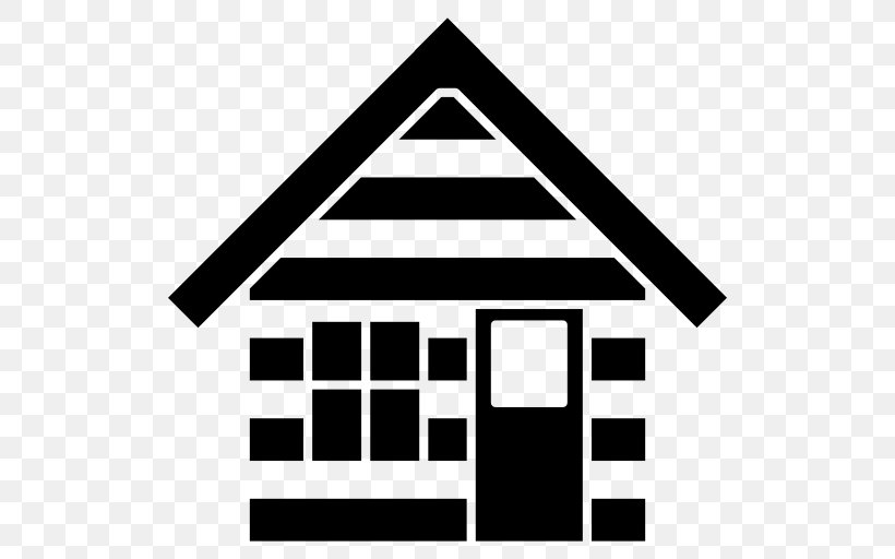Log Cabin House Clip Art, PNG, 512x512px, Log Cabin, Area, Black, Black And White, Brand Download Free