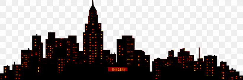 Broadway Theater District Skyline Skyscraper, PNG, 1280x420px, Broadway, Broadway Theatre, Building, Cartoon, City Download Free