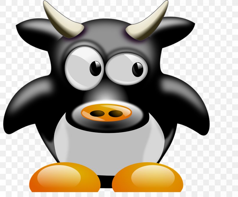 Cattle Penguin Bull Ox Sheep, PNG, 868x720px, Cattle, Agriculture, Bull, Carnivoran, Cartoon Download Free