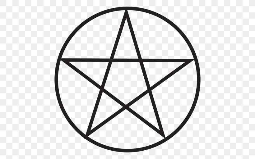 Pentagram Pentacle Wicca Star Of David Symbol, PNG, 512x512px, Pentagram, Area, Black And White, Fivepointed Star, Line Art Download Free