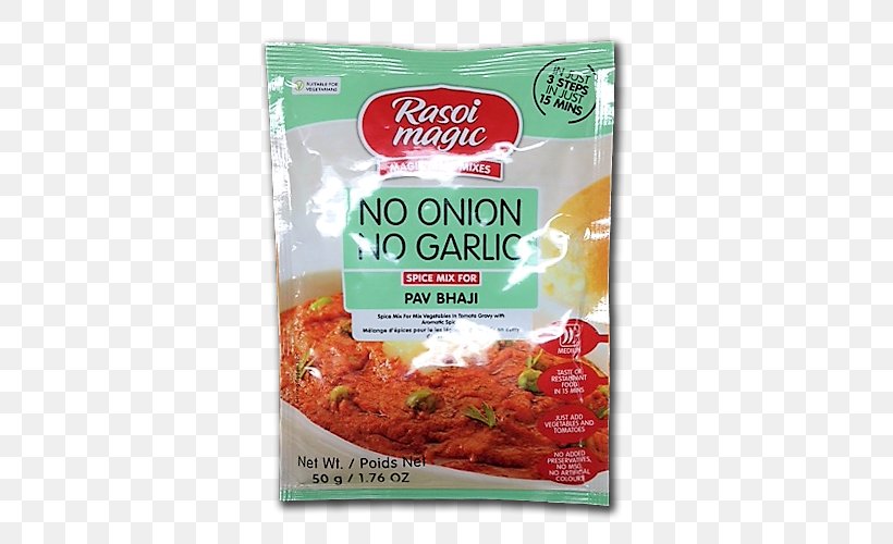 Rasoi Magic NONG Pav Bhaji Spice Mix 45 Gram(Pack Of 3) Flavor Sauce Recipe, PNG, 500x500px, Pav Bhaji, Condiment, Convenience Food, Dish, Flavor Download Free