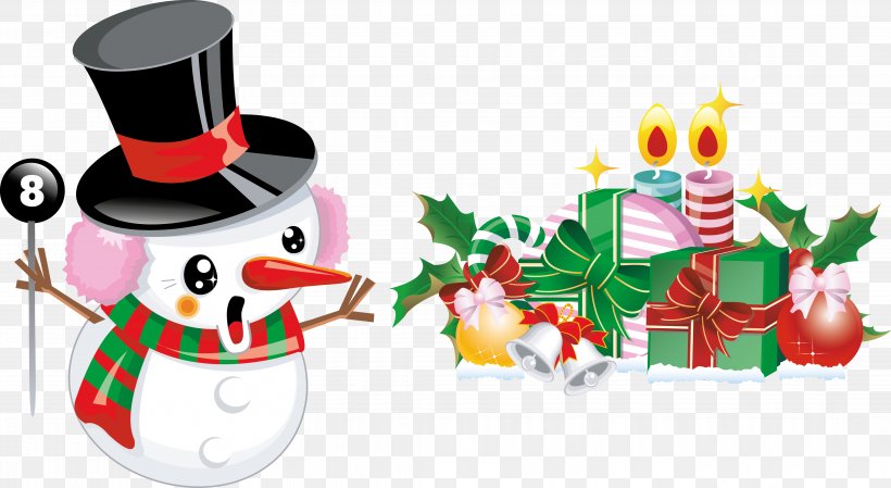 Christmas Tree Santa Claus Snowman, PNG, 4337x2380px, Christmas, Christmas Card, Christmas Decoration, Christmas Ornament, Christmas Tree Download Free