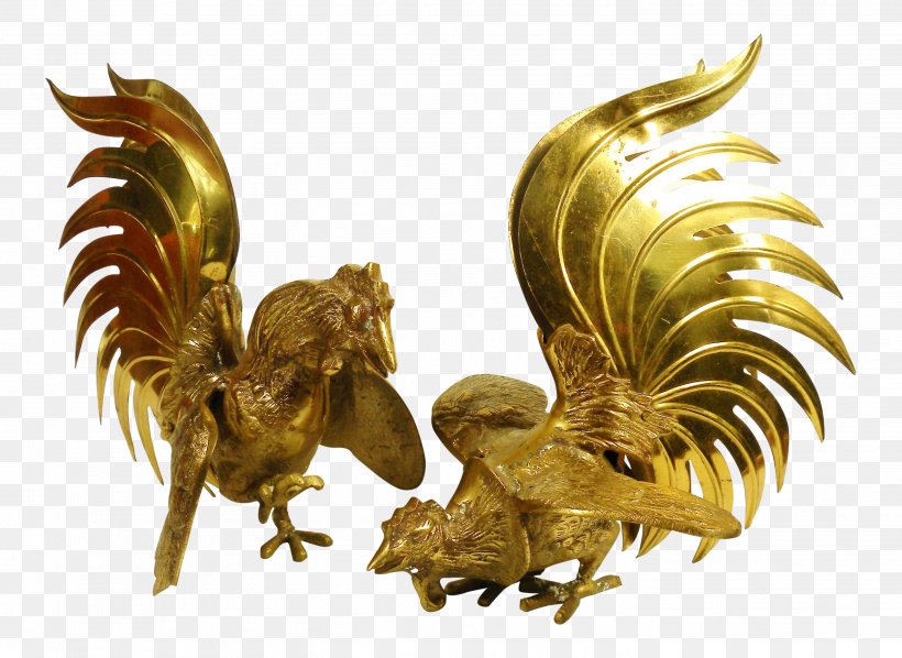 Rooster 01504, PNG, 2902x2117px, Rooster, Brass, Chicken, Galliformes, Metal Download Free