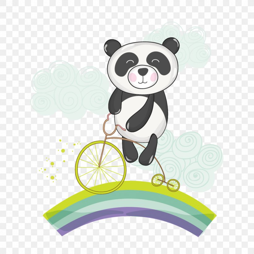 Giant Panda Clip Art, PNG, 945x945px, Watercolor, Cartoon, Flower, Frame, Heart Download Free