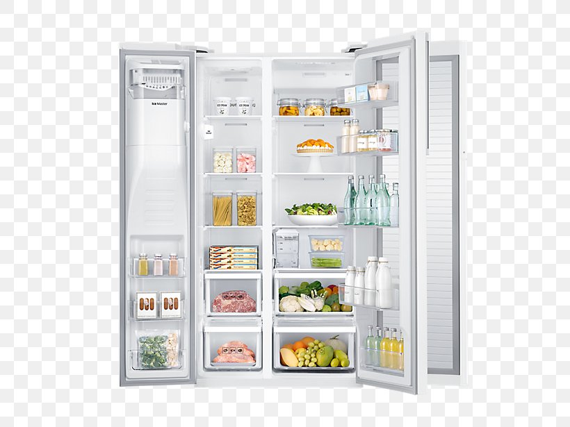 Refrigerator Samsung Food ShowCase RH77H90507H Candy CCBF5182 Water Cooler Ice, PNG, 802x615px, Refrigerator, Armoires Wardrobes, Door, Food, Freezers Download Free