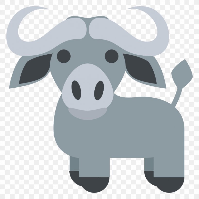 Water Buffalo Emoji Cattle Text Messaging Emoticon, PNG, 1024x1024px, Water Buffalo, Bison, Carnivoran, Cartoon, Cattle Download Free