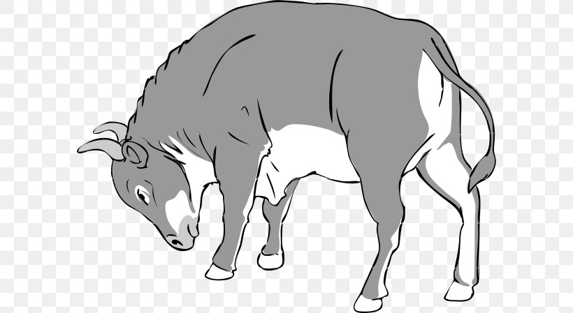 Clip Art Openclipart Free Content Cattle Vector Graphics, PNG, 600x449px, Cattle, Animal Figure, Artwork, Black And White, Bull Download Free