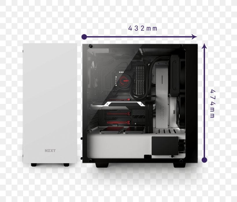 Computer Cases & Housings Power Supply Unit NZXT Phantom 240 Mid Tower Case ATX, PNG, 700x700px, Computer Cases Housings, Atx, Case, Computer, Computer Case Download Free