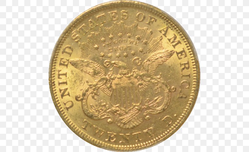 Gold Coin Double Eagle Numismatic Guaranty Corporation, PNG, 500x500px, Coin, Banknote, Brass, Coin Collecting, Coin Grading Download Free