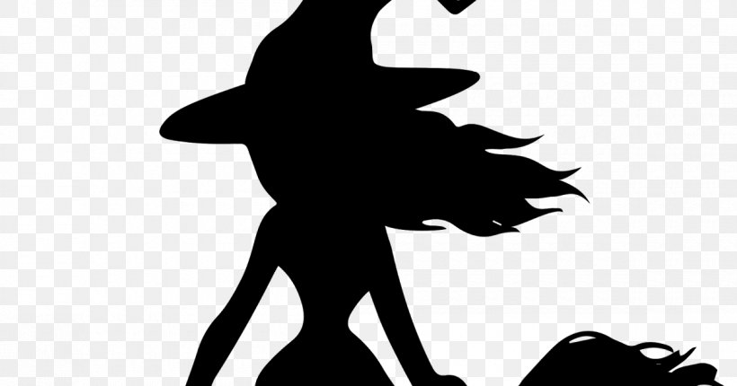 Silhouette Black And White Witchcraft Clip Art, PNG, 1200x630px, Silhouette, Black, Black And White, Broom, Fictional Character Download Free