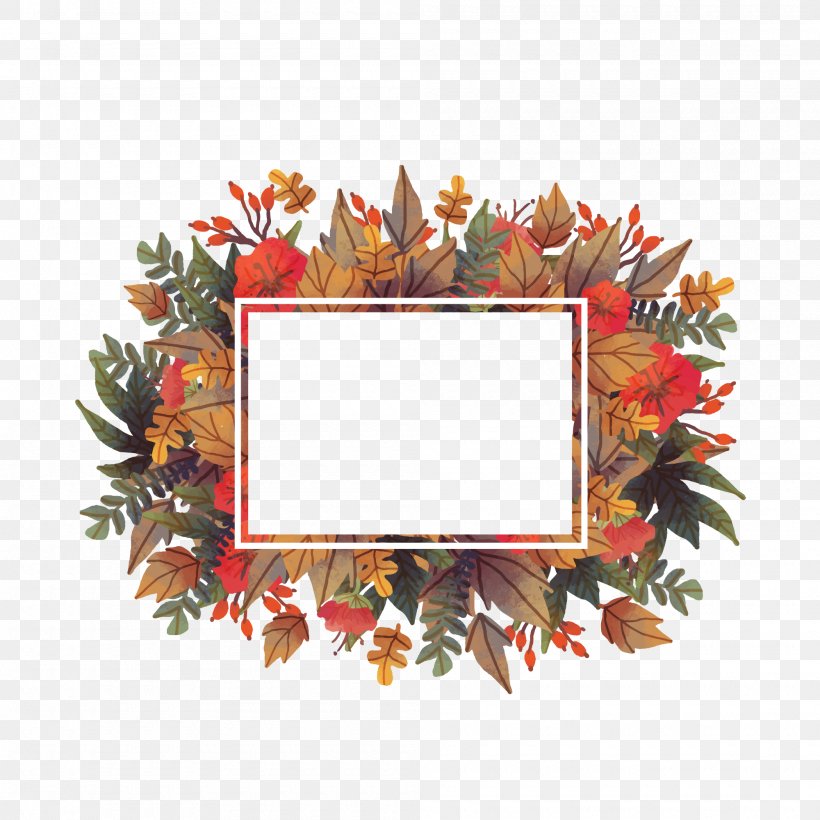 Euclidean Vector Autumn Leaf Color, PNG, 2000x2000px, Autumn, Autumn Leaf Color, Floral Design, Greeting Note Cards, Leaf Download Free