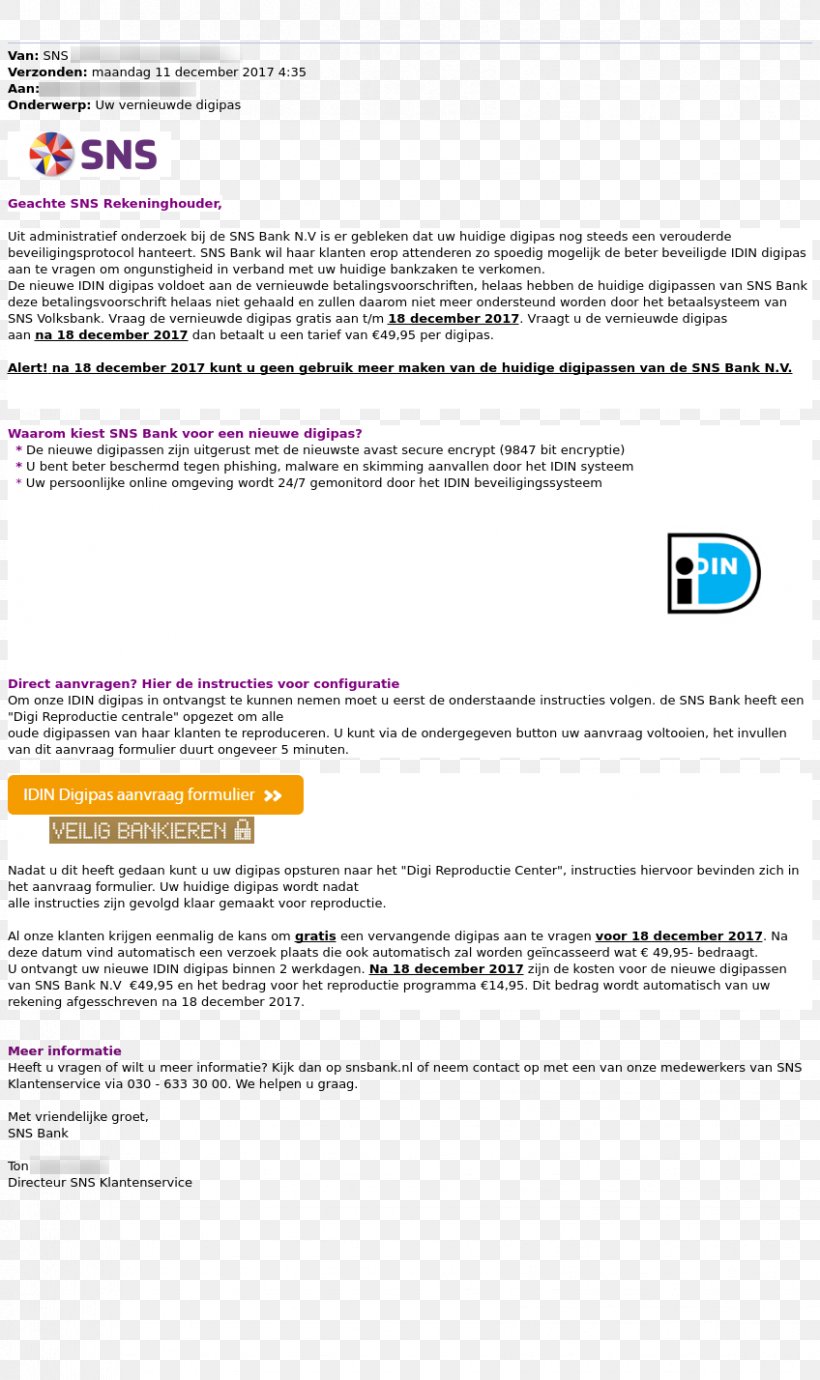 De Volksbank Document Customer Service Phishing, PNG, 848x1428px, De Volksbank, Area, Bank, Brand, Customer Service Download Free