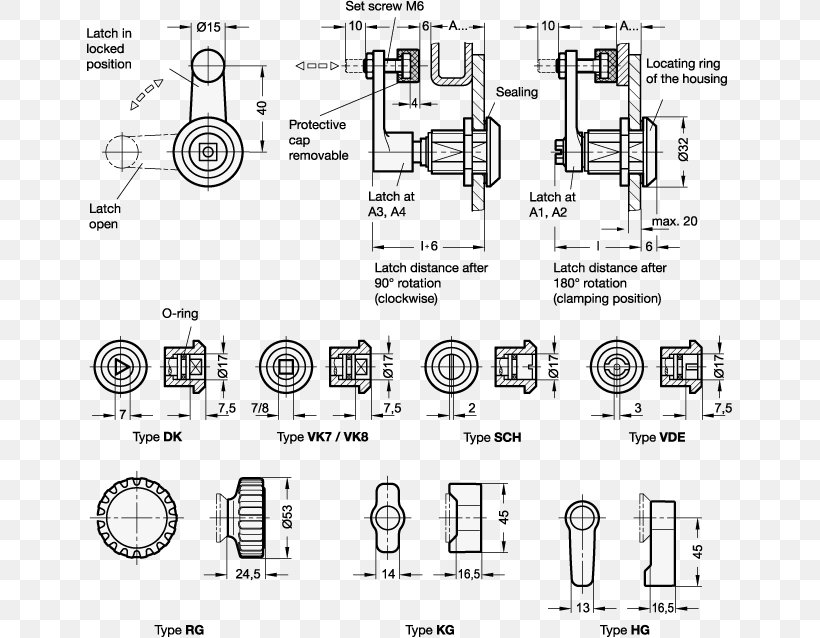 Latch Mechanism Lock Rotation Elesa Ganter China Co.,Ltd., PNG, 646x638px, Latch, Area, Artwork, Auto Part, Axle Download Free