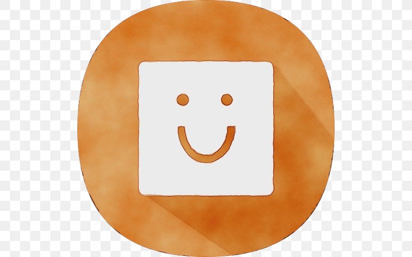 Orange, PNG, 512x512px, Watercolor, Emoticon, Face, Facial Expression, Head Download Free