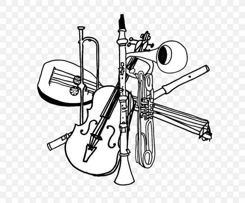 Orchestra Musical Instruments Flute Timpani Drawing, PNG, 1024x847px, Watercolor, Cartoon, Flower, Frame, Heart Download Free