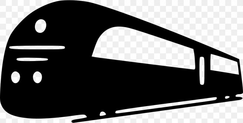 Train Rail Transport High-speed Rail Pictogram, PNG, 980x496px, Train, Auto Part, Automotive Exterior, Black, Black And White Download Free