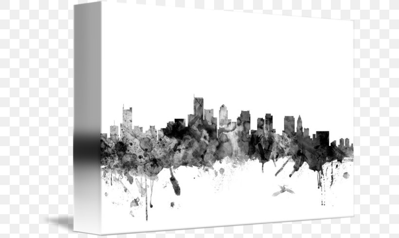 Boston Skyline Canvas Print Art, PNG, 650x489px, Boston, Abstract Art, Art, Black And White, Canvas Download Free